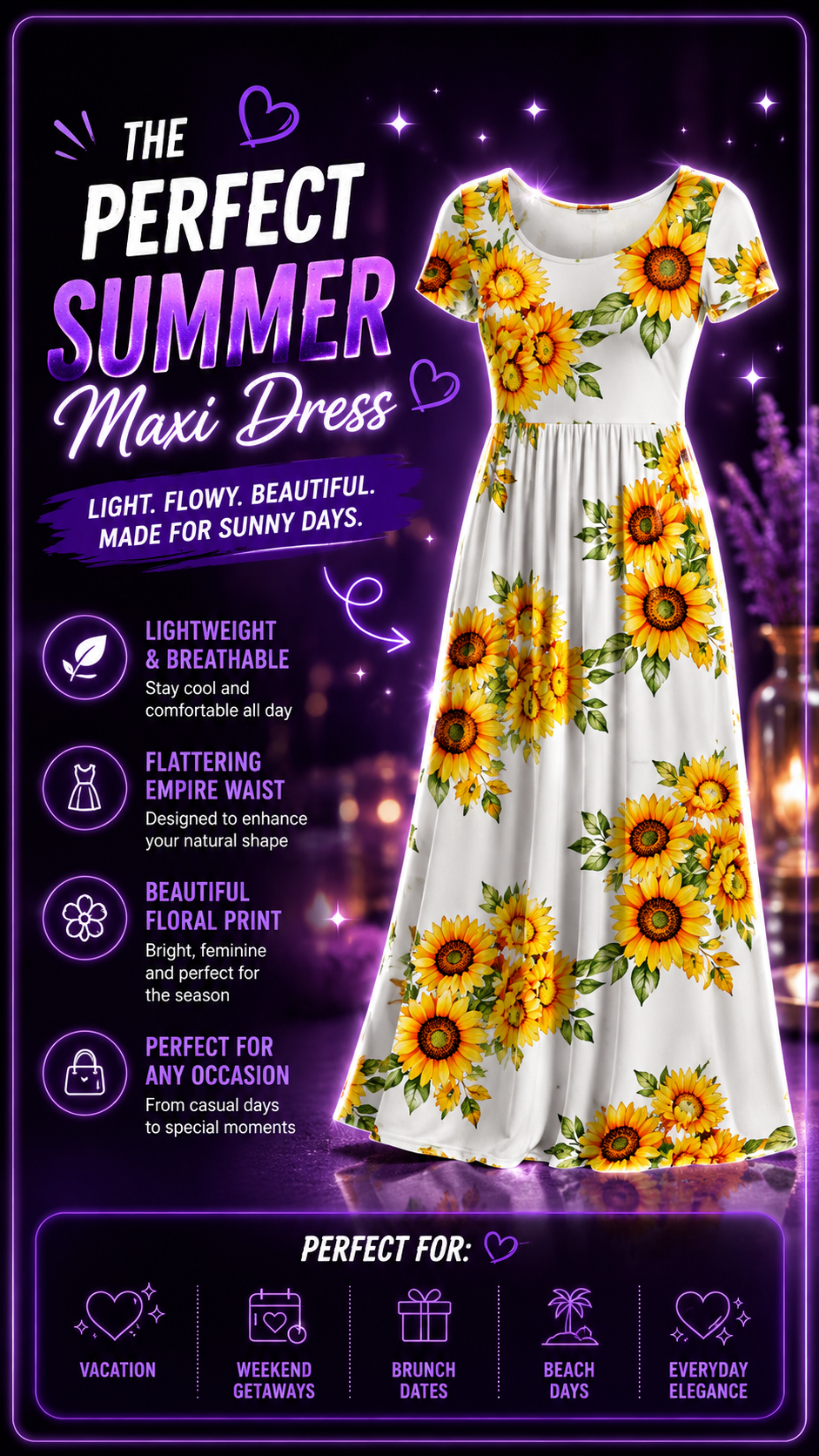 Watch DB MOON Sunflower Maxi Dress | Honest Review #ad on Amazon Live